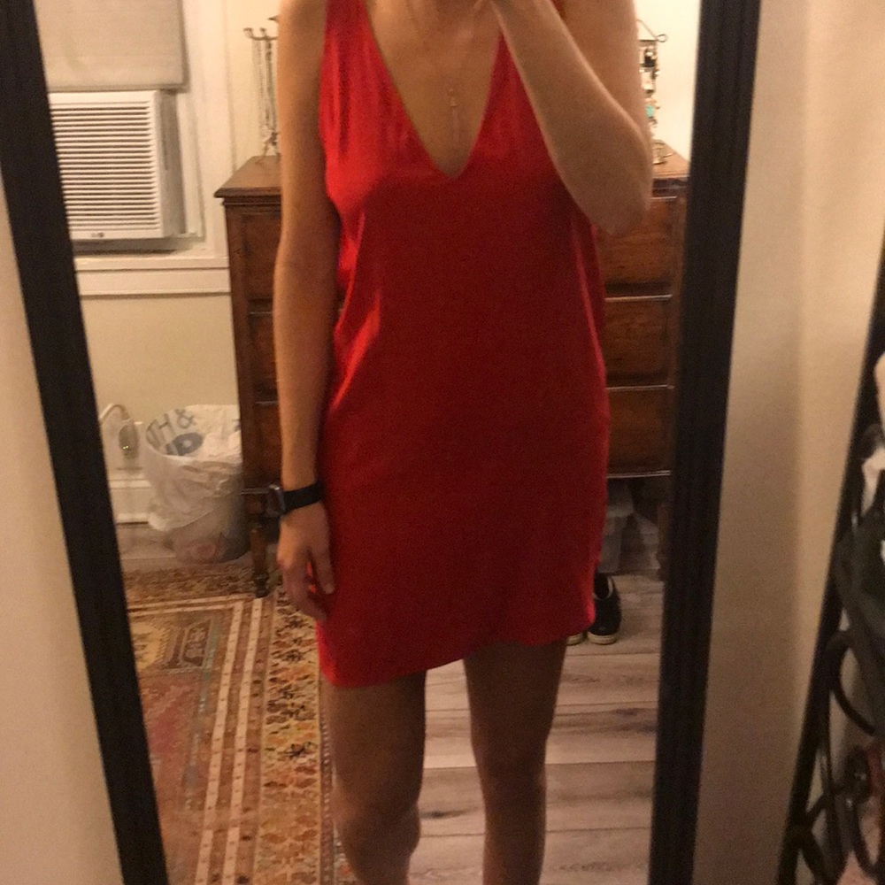 Amanda Uprichard Red Silk Dress in Small